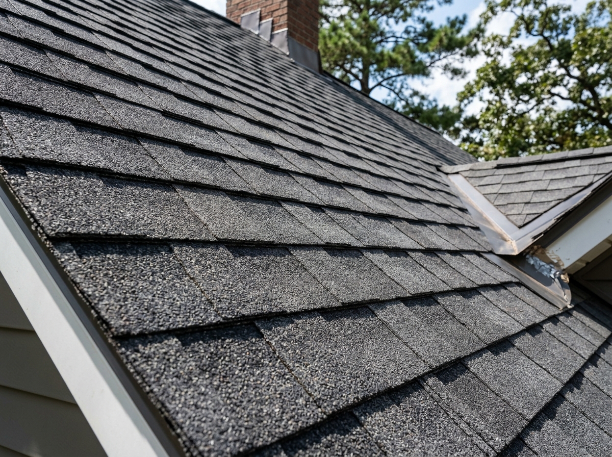 High wind impact resistant architectural shingles installed on roof